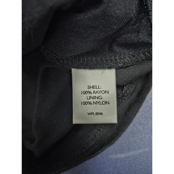 VTG INC international concepts Sequin front Cold Shoulder Top Black/Silver M - Picture 5 of 6